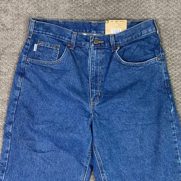 Carhartt B17 DST Jeans Men's 36 x 32 Fits 34 x 32.5 Blue Tapered Leg Relaxed Fit - Picture 2 of 11